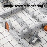 Dungeon Walls 40pcs 28mm Miniature RPG Terrain Modular System DND Building Accessories for Tabletop Role Playing Scenes, Gift of Christmas Halloween for DM (Expansion Pack 1)