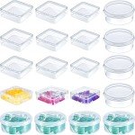 20 Pcs Clear Board Game Tokens Storage Containers Trays Clear Plastic Beads Storage Containers Box Assorted Sizes Storage Boxes Game Components with Lids Pieces, Dice, Tokens, Beads