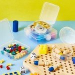 20 Pcs Clear Board Game Tokens Storage Containers Trays Clear Plastic Beads Storage Containers Box Assorted Sizes Storage Boxes Game Components with Lids Pieces, Dice, Tokens, Beads