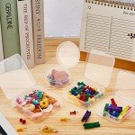 20 Pcs Clear Board Game Tokens Storage Containers Trays Clear Plastic Beads Storage Containers Box Assorted Sizes Storage Boxes Game Components with Lids Pieces, Dice, Tokens, Beads