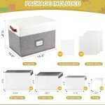 Board Game Storage, Board Game Organizer with 12pcs Zipper Bags and Writable Stickers, Board Game Organizers Storage with Lid for Office Supplies,Puzzles,Video Game,Craft Product (Gray, 1-Pack Large)