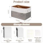 Bfttlity Board Game Storage Include Storage Basket and 10 Zipper Bags Board Game Organizer with DIY Stickers and Double-Sided Adhesive Dots for Travel, Office and Home Organization (Gray)