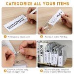 Lukeline Board Game Storage Kit with 12 Sets of Zipper Pouch Bags and Sorting Label Tabs, Board Game Organizer and storage for Board Games, Bricks, Puzzles, Toys, Craft Projects, School Supplies