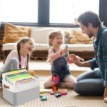 Board Game Storage Kit,Board Game Organizers and Storage Includes 14pcs Zipper Bags with DIY Stickers and Double-Sided Adhesive Dots,Board Game Bags for Puzzle Games Files Home Office（Grey）