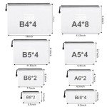 EOOUT 30pcs Mesh Zipper Pouch Bags, Waterproof, Plastic Zip File Document Folders, 8 Sizes Zipper Pouch for School Office Supplies Cosmetics and Board Game Storage