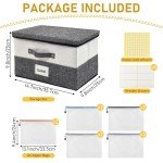 Wensdr Board Game Organizer with Lid, 10 Pcs Colorful Zipper Bags and Writable Stickers, Suitable for Puzzle, Toy, Building Block and Document Storage