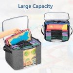 Rexmica Board Game Storage Bag with 6pcs Zipper Bags, Board Game Organizer and Storage with Cover for Office Supplies, Puzzles, Toys, Building Blocks, Craft Product, Board Game Storage Containers