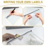 Wensdr Board Game Organizer with Lid, 10 Pcs Colorful Zipper Bags and Writable Stickers, Suitable for Puzzle, Toy, Building Block and Document Storage