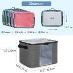 Rexmica Board Game Storage Bag with 6pcs Zipper Bags, Board Game Organizer and Storage with Cover for Office Supplies, Puzzles, Toys, Building Blocks, Craft Product, Board Game Storage Containers