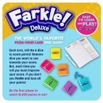 Farkle Deluxe Dice Games Set Includes 36 Colorful Dice, 6 Rolling Cups, Rolling Tray, and Score Sheets The Classic Push-Your-Luck Dice Game