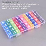 16MM Standard 6 Sided Dice Set, 50 Pieces Colorful Dice for Board Games, Classroom Math Bulk Game Dice, Make Entertainment More Exciting