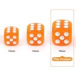 100Pcs Colored Dice Set Standard 16mm Game Dice Bulk with a Black Drawstring Storage Bag, for Learning, Classroom (Colored)