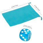 100 Pieces 16mm Colored Dice Set, Bulk Dice in 10 Translucent Colors with a Blue Drawstring Storage Bag, 6 Sided Dice for Board Games