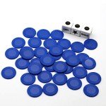 Bilywey Left Right Center Dice Game Set with 3 Dices + 36 Blue Chips (Blue)