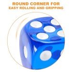 100Pcs Colored Dice Set Standard 16mm Game Dice Bulk with a Black Drawstring Storage Bag, for Learning, Classroom (Colored)