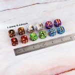 36 Pieces 16mm Marble D6 Dice 6 Sided Dice Set Round Corner Board Game Dice for MTG DND Tenzi Farkle Yahtzee Bunco or Math Learning