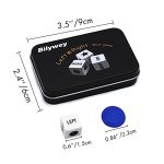 Bilywey Left Right Center Dice Game Set with 3 Dices + 36 Blue Chips (Blue)
