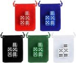 25 Pieces Dice Set 6 Sided 5 Colours Spot Dice with Bags for Tenzi, Farkle, Yahtzee, Bunco or Teaching Math Dice Games