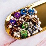 36 Pieces 16mm Marble D6 Dice 6 Sided Dice Set Round Corner Board Game Dice for MTG DND Tenzi Farkle Yahtzee Bunco or Math Learning