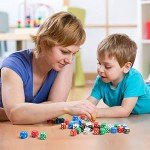 25 Pieces Dice Set 6 Sided 5 Colours Spot Dice with Bags for Tenzi, Farkle, Yahtzee, Bunco or Teaching Math Dice Games