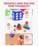 JoyCat 16mm 6 Sided Dice Set Standard Game Dice Kids for Board Games Dice Games Math Dice for Classroom with Storage Bucket (100, Opaque)