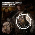 CZYY Rifle Bullet Dice Set - Solid Metal 7 Polyhedral Dice Set with Spinning Container Case & Cartridge Holder Belt - Perfect Role Playing Dice Set for D&D, Tabletop Games (Bronze)