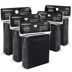 500 Counts Black Card Sleeves, Matte Card Sleeves Deck Card Protectors, Trading Card Sleeves Fit for MTG, Baseball Cards, Sports Cards, Game Cards