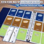 Fabmaker 36pack Trading Card Sleeve, Holds 648 Cards, 9 Pocket Card Sleeves Binder Sheets for 3 Ring Binder, 11 Holes Trading Card Binder Sleeves Fit for MTG, Baseball, Game, Business Cards, Coupon