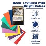 Blue MTG Card Sleeves 200 Pack, Standard Card Sleeves Sturdy MTG Sleeves Matte Back Finish, Perfect Shuffling - Protect All Your Trading Cards Collectible Cards by Fabmaker, Never Tear