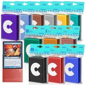 1200CT Matte Card Sleeves, 12 Colors MTG Card Sleeves, TCG Card Sleeves, Magic The Gathering Card Sleeves, Trading Card Sleeves, Mtg Sleeves, Tcg Sleeves, Deck Sleeves for Baseball, Sports, Game Cards