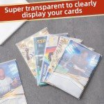 Aegero 540 Counts Card Sleeves，Clear Trading Cards Sleeves, Soft Baseball Card Sleeves，Plastic Card Protector Sleeves for Standard Cards Fit for Baseball Cards, Football Game Cards, MTG