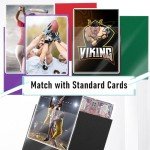 600PCS Card Sleeves for Collectable Gaming Cards, Matte Card Protectors Sleeves for Baseball Cards, Game Cards and Trading Cards (6 Colors)