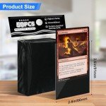 Black Card Sleeves Fit for MTG, 300 Pack Perfect Fit Standard Card Sleeves for Trading Cards Sports Cards Baseball Cards TCG, Sturdy and Nice Shuffling