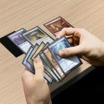Black Card Sleeves Fit for MTG, 300 Pack Perfect Fit Standard Card Sleeves for Trading Cards Sports Cards Baseball Cards TCG, Sturdy and Nice Shuffling