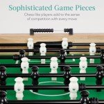 Best Choice Products Large 54 Inch Full-Size Foosball Table for Home, Game Room - Includes 2 Balls, 2 Cup Holders - Natural