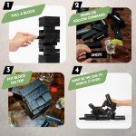 Buzzed Blocks Adult Drinking Game - 54 Blocks with Hilarious Drinking Commands on 40 of Them | Perfect Party Starter | Entertaining Party Game for Adults | Novelty Funny Gift (Black)