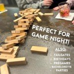 Buzzed Blocks Adult Drinking Game - 54 Blocks with Hilarious Drinking Commands on 40 of Them | Perfect Party Starter | Entertaining Party Game for Adults | Novelty Funny Gift (Black)