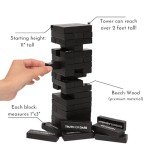 Buzzed Blocks Adult Drinking Game - 54 Blocks with Hilarious Drinking Commands on 40 of Them | Perfect Party Starter | Entertaining Party Game for Adults | Novelty Funny Gift (Black)