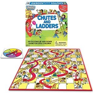Classic Chutes And Ladders with 1970's Artwork by Winning Moves Games USA for Children Ages 3 and Up, Preschool Games for 2-4 players (1195)