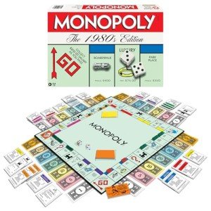 Monopoly The 1980's Edition With Original 1980's Artwork & Components incl. All Classic Tokens, by Winning Moves Games USA, Classic Family Board Game with Classic Tokens, for 2 to 8 Players, Ages 8+