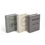 WS Game Company Scrabble, Monopoly, and Clue Vintage Board Games Bookshelf Collection For 2-6 Players, Ages 8+