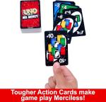 Mattel Games UNO Show ‘em No Mercy Card Game in Storage & Travel Tin for Kids, Adults & Family Night with Extra Cards, Special Rules & Tougher Penalties (Amazon Exclusive)