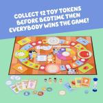 Bluey Scavenger Hunt Board Game, Cooperative Play with 4 Exclusive Mini-Figures, Learning Toys for 5+ Year Old, Fun Toy Token Collecting Game