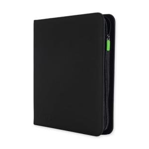 Vault X 12 Pocket Trading Card Zip Binder, 480 cards, Premium Exo-Tec Album Material, 20 Side-Loading Pages, Folder for Collectible Card Games, Sports, TCG (Black)