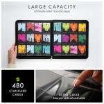 Vault X 12 Pocket Trading Card Zip Binder, 480 cards, Premium Exo-Tec Album Material, 20 Side-Loading Pages, Folder for Collectible Card Games, Sports, TCG (Black)