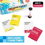 Incohearent, The Guess the Gibberish Party Game by Relatable, A Funny Card Game for Adults, Great for Bachelorette Party Games or Game Night Games, Includes 400 Cards, Instructions, and 1 Sand Timer