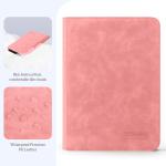 Trading Card Binder, 9 Side Loading Pocket Card Album Hold Up to 540 Cards, Zipper Binder for Cards Collection, TCG Card Holder for Game Card, Sports Card, Yugioh, MTG etc.（Pink 9）