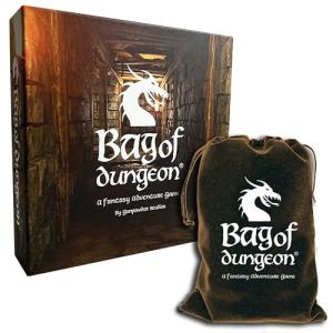 Bag of Dungeon Bag of Dungeon: A Fantasy Dungeon Adventure Board Game | 1-4 Players, Age 7+ | Simple-to-Play | Travel Friendly | Tabletop RPG | Classic Sword and Sorcery Gaming in a Bag