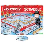 Monopoly Scrabble Game, Play in UNDER ONE HOUR, Score Your Scrabble Word - Move Your Token, By Winning Moves Games USA, Mash-Up of 2 of the World's Greatest Games, 2 to 4 Players Ages 8+ (1250)