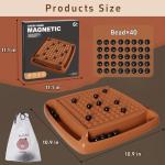 Magnetic Game Chess, Magnet Chess 40 Piceses Fun Family Games for Kids and Adults, Table Top Board Game for Game Night 2-4 Players (Brown)